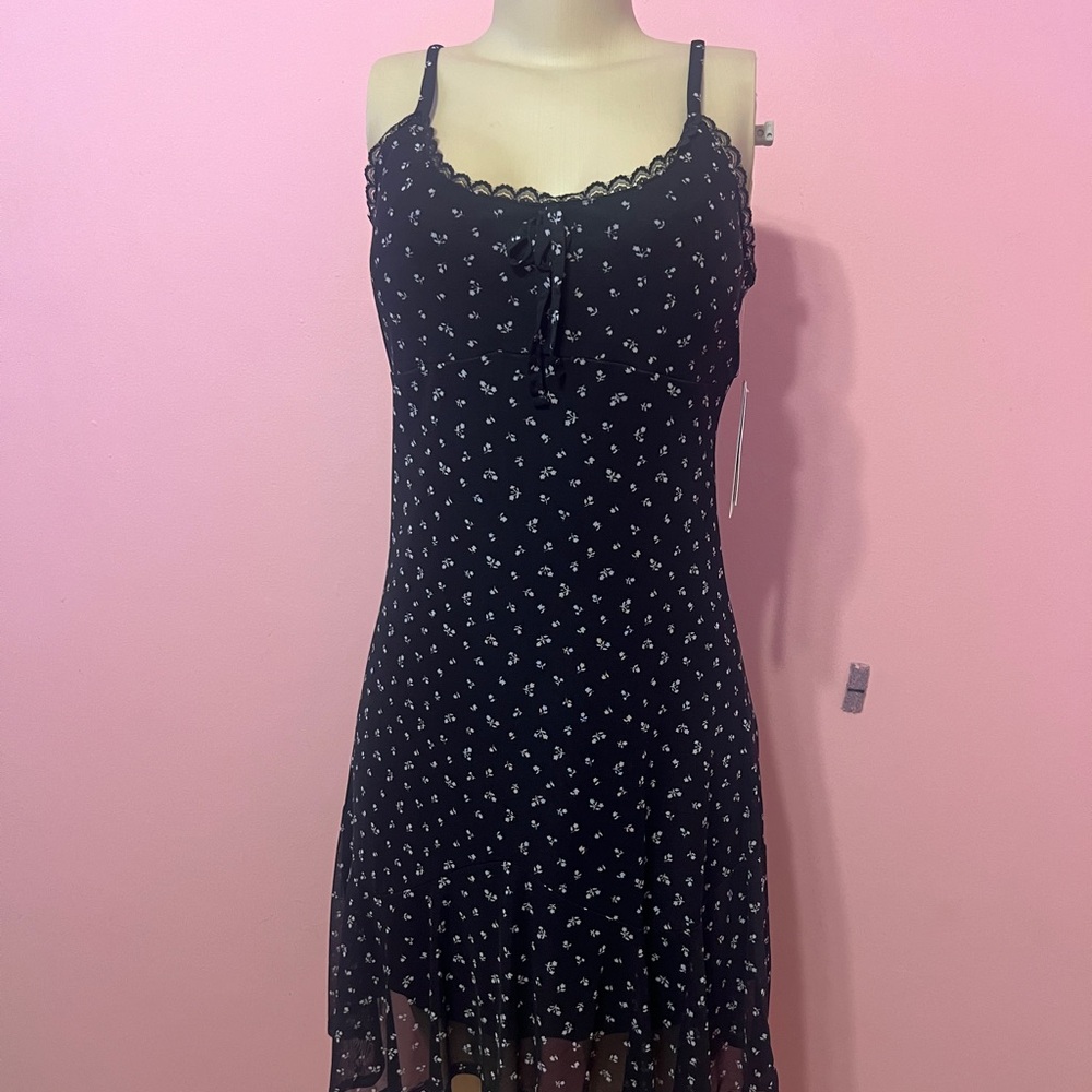 No Boundaries Black Floral Chemise